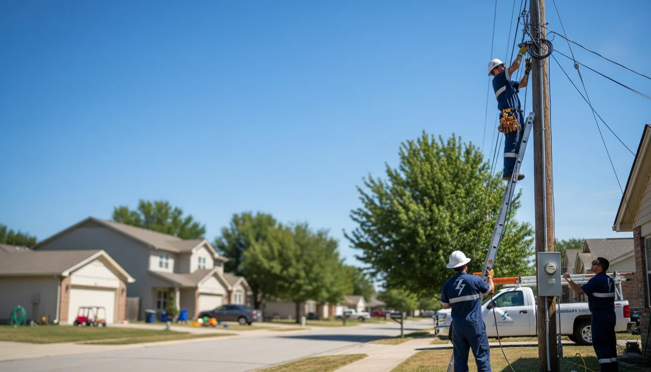Residential electrician providing installation services in Climbing Hill, IA
